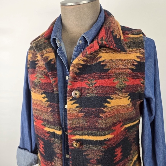 Bear Ridge Outfitters- Womens Size Large Button Up Southwest Vest Jacket - Picture 2 of 10